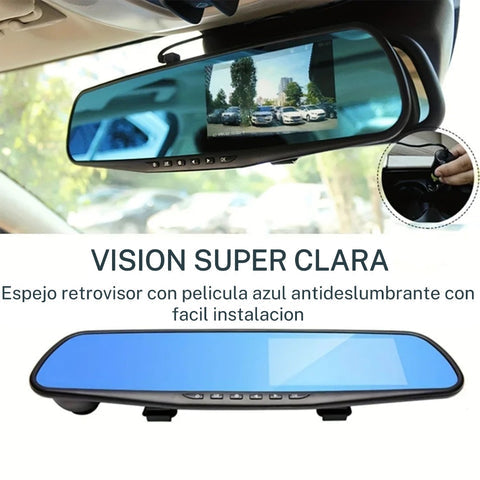ESPEJO RETROVISOR CON CÁMARA DELANTERA Y TRASERA MODELO 2024