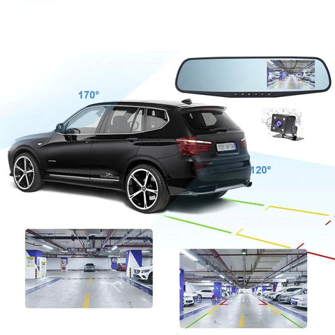 ESPEJO RETROVISOR CON CÁMARA DELANTERA Y TRASERA MODELO 2024